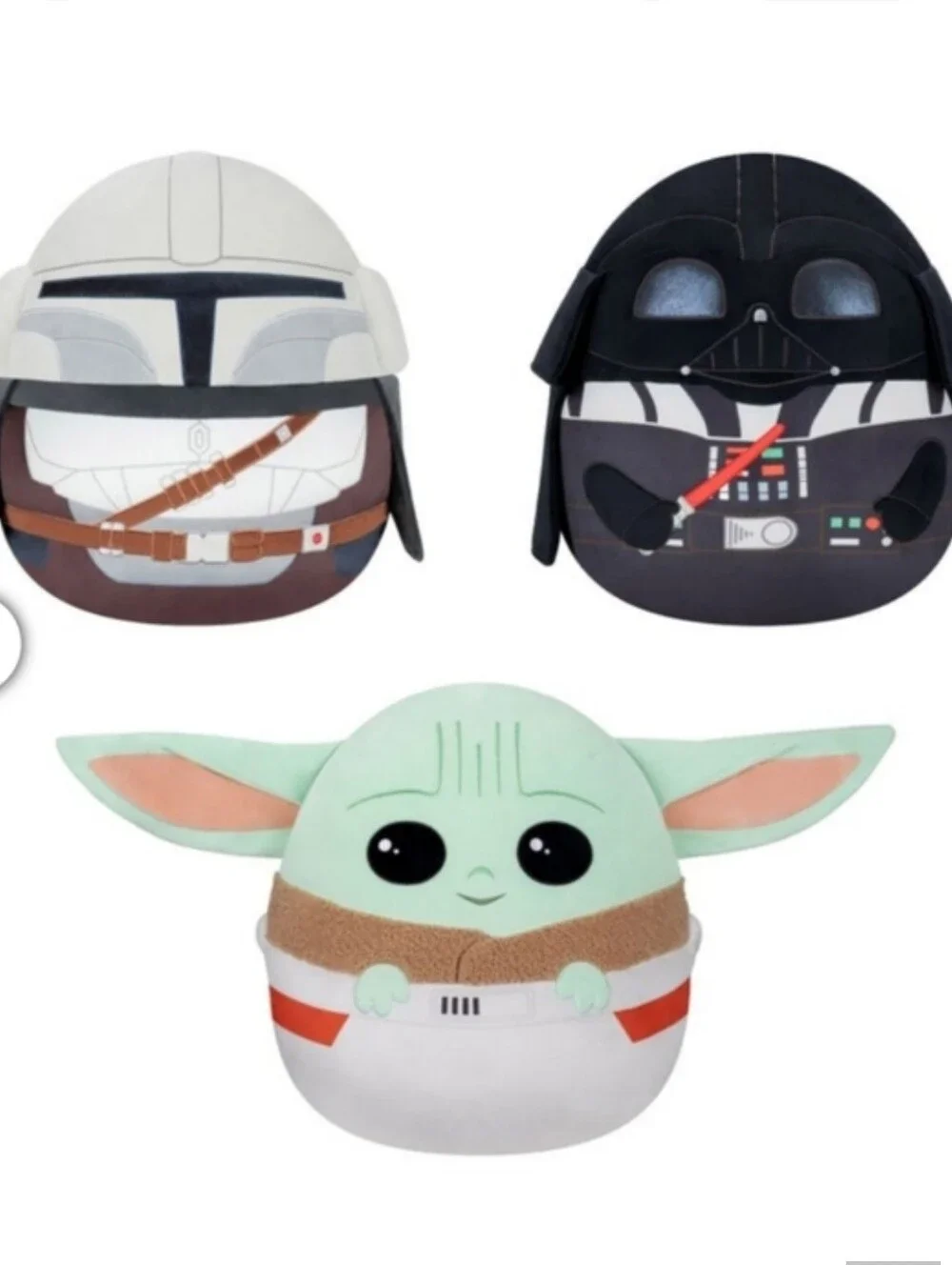 NWT Squishmallows Star Wars Bundle Darth Vader, Grogu & Mandalorian 20